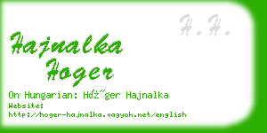 hajnalka hoger business card